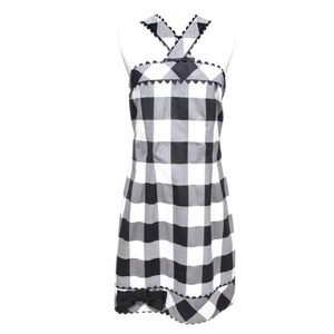 Sara Campbell Black and White Buffalo Plaid Sundress Size 10